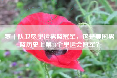 梦十队卫冕奥运男篮冠军，这是美国男篮历史上第14个奥运会冠军？