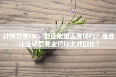 孙杨禁赛8年，他还能重返赛场吗？是谁让这场禁赛变得如此戏剧化？