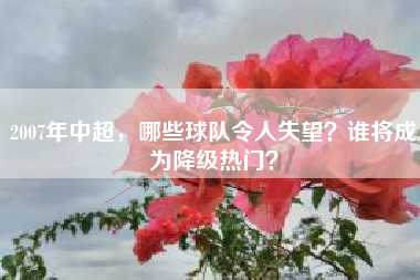 2007年中超，哪些球队令人失望？谁将成为降级热门？