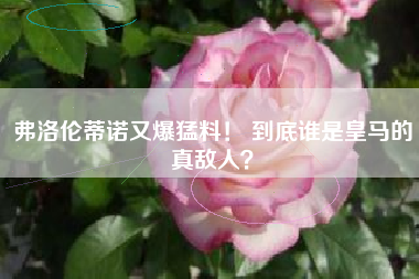 弗洛伦蒂诺又爆猛料！ 到底谁是皇马的真敌人？