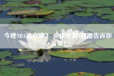 今晚NBA谁会赢? 央视体育5直播告诉你答案!