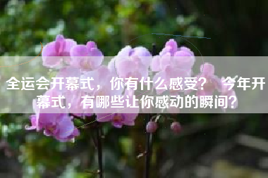 全运会开幕式,你有什么感受?  今年开幕式,有哪些让你感动的瞬间?